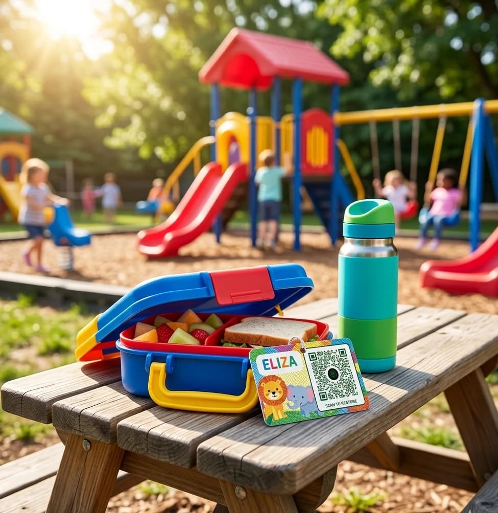 Child's lunchbox and water bottle